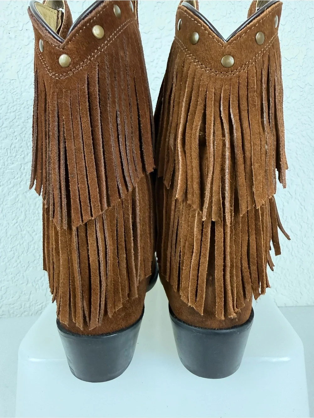 Shyanne | Brown Fringe Western Boots | Girls 2D | Snip Toe | Style 43514